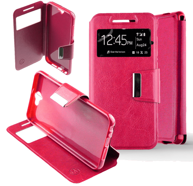 Etui Folio compatible Rose Fushia HTC One A9