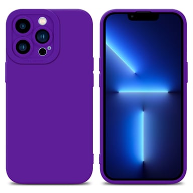Coque pour Apple iPhone 13 PRO en FLUID VIOLET FONCÉ Housse de protection Étui en silicone TPU flexible