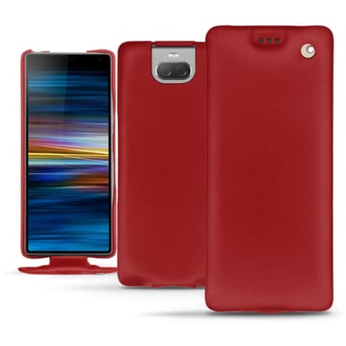 Funda de piel Sony Xperia 10 Plus - Solapa vertical - Rojo - Piel lisa