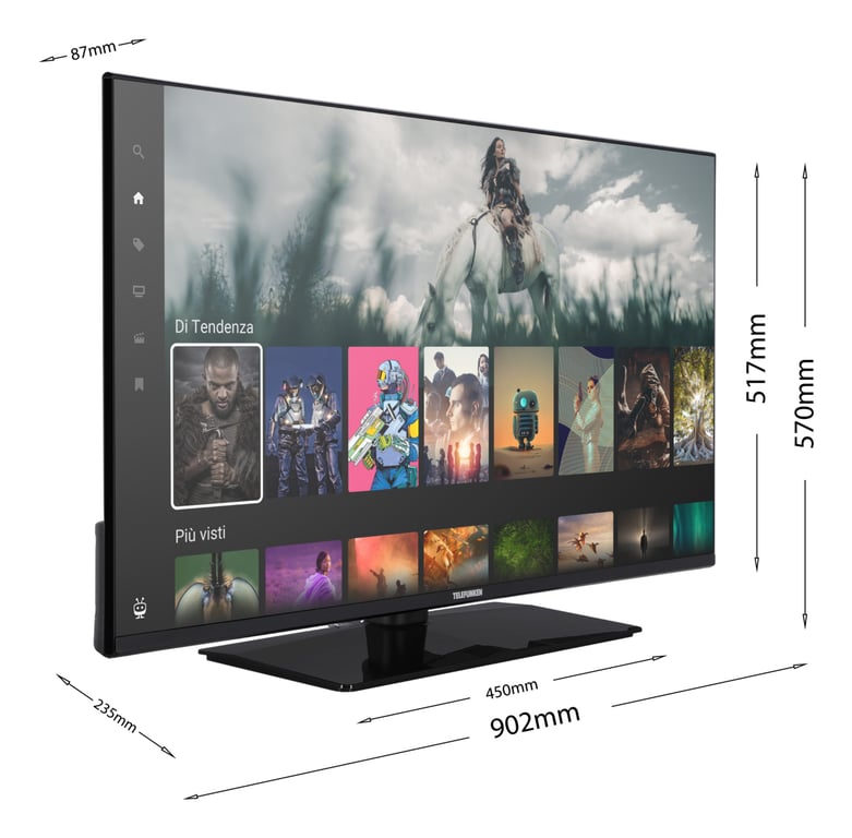 Telefunken TE40750B45I2KT TV 101 6 cm 40 Full HD Smart TV Wifi 250 cdm² Neuf - vue 2