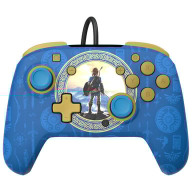 PDP Rematch: Hyrule Blue Bleu USB Manette de jeu Analogique/Numérique Nintendo Switch, Nintendo Switch Lite, Nintendo Switch OLED