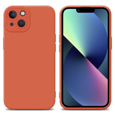 Coque pour Apple iPhone 14 en FLUID ORANGE Housse de protection Étui en silicone TPU flexible