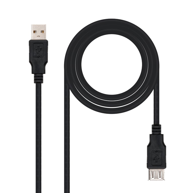 Câble d'extension Nanocable USB-A 2.0 Mâle vers USB-A Femelle 1m - Neuf