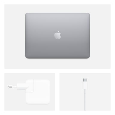 MacBook Air Core i3 (2020) 13,3', 1,1 GHz 256 GB 8 GB Intel Iris Plus Graphics, Grigio Argento - QWERTY Italiano