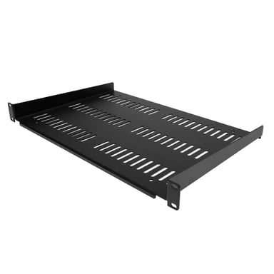 StarTech.com Étagère Rack 19 pouces 1U - Plateau Rackable Universel Ventilé - Étagère Baie de Brassage - Étagère Cantilever Rack 19  - Capacité 25kg - Rangement Rack Informatique - Profondeur 30,5cm (12 ), Noir - Neuf