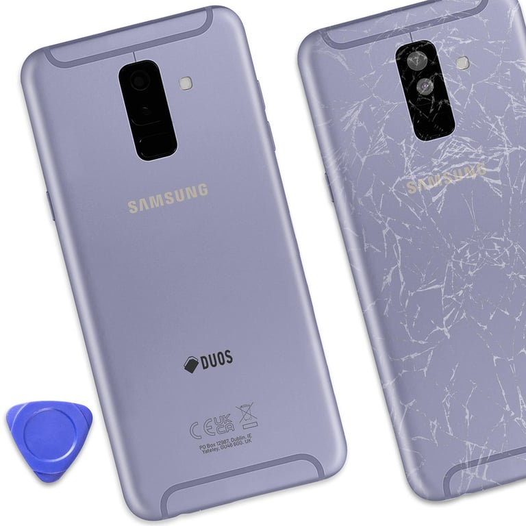 Samsung Cache Batterie Original pour Galaxy A6 Plus avec Adhésif Intégré Lavande - vue 3