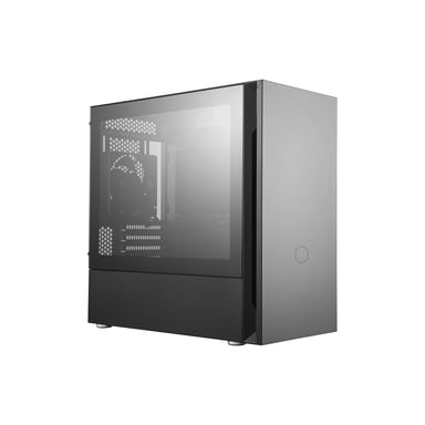 Cooler Master Silencio S400 Caja para PC - Negra con ventana de cristal templado para formato Micro ATX