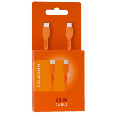 CABLE CHARGE USB-C VERS USB-C PD 60W ORANGE POUR APPLE SAMSUNG XIAOMI OPPO