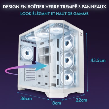 Vibox PC Gamer Complet - Ryzen 7 5700X, RTX 5070, 32 Go RAM, 1 To SSD, Windows 11, WiFi 6 + Bluetooth 5.4