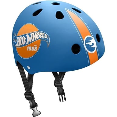 CASCO STAMP Skate - Hot Wheels - Talla 53/57cm - Cómodo y Ajustable - Niño