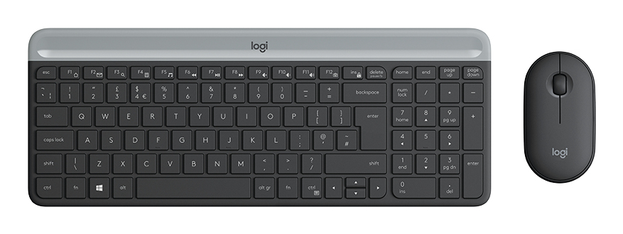 Logitech 920-009196 clavier Souris incluse Universel RF sans fil QWERTY Italien Graphite - Excellent état Comme neuf - Logitech reconditionné disponible sur Pixmania