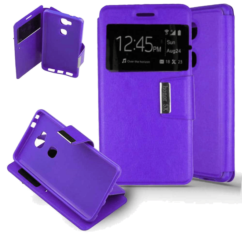 Etui Folio compatible Violet Huawei Honor 5X