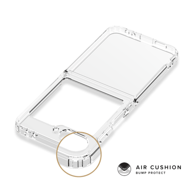 Funda híbrida transparente de plástico reciclado resistente a golpes para Samsung Galaxy Z Flip6