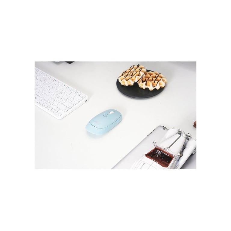 Souris sans fil BLUESTORK OFFICE 35 PC Mac Bleu clair Forme ergonomique compacte faible profil - Neuf