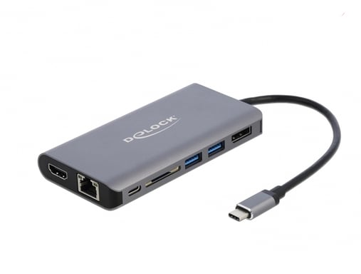 DeLOCK 87683 Docking Station Wired USB 3.2 Gen 1 (3.1 Gen 1) Type-C Grigio