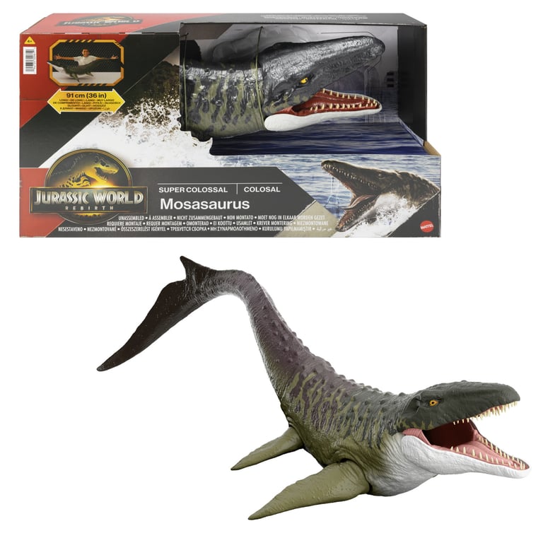Mattel Jurassic World -Figurine articulée Mosasaurus-dinosaure