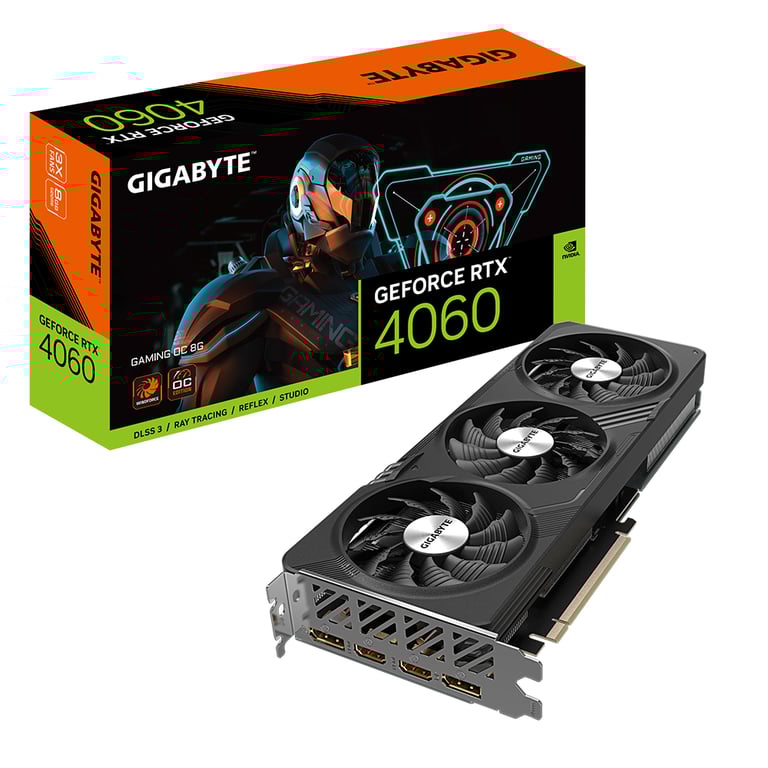 GIGABYTE Carte Graphique GeForce RTX™ 4060 GAMING OC 8G