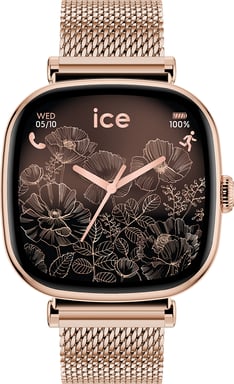 Montre connectée ICE SMART 2.0 Carrée avec Bracelet Milanaise Rose Gold Ice Watch