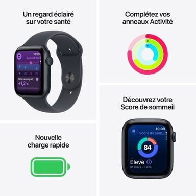 Apple Watch SE (3nd generation) OLED 40 mm Digital 324 x 394 Pixeles Pantalla táctil Negro Wifi GPS (satélite)