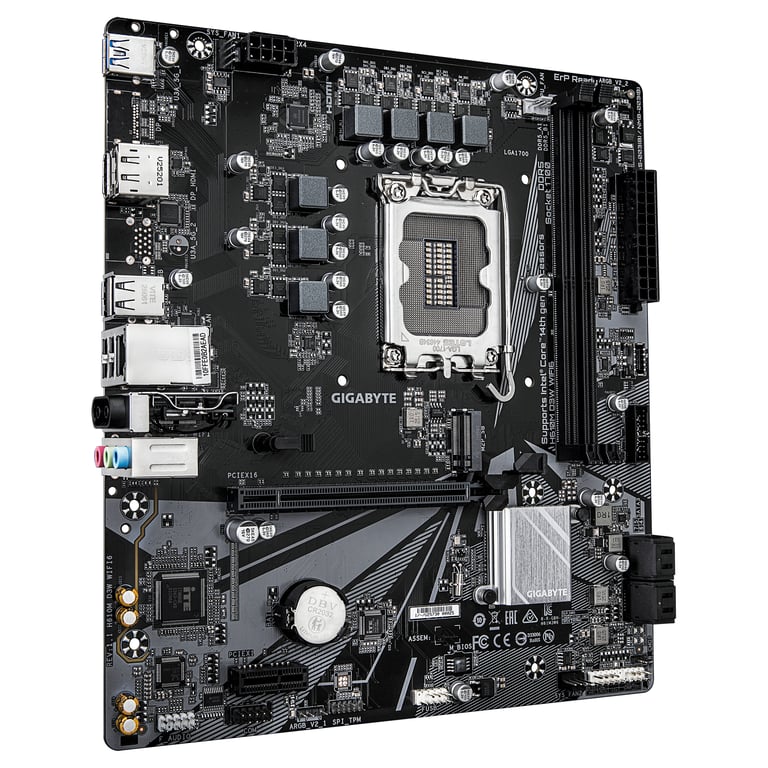 GIGABYTE H610M D3W WIFI6 Carte Mère Prend en charge les processeurs Intel Core 14e génération VRM 5+1+1 phases jusqu’à - vue 7