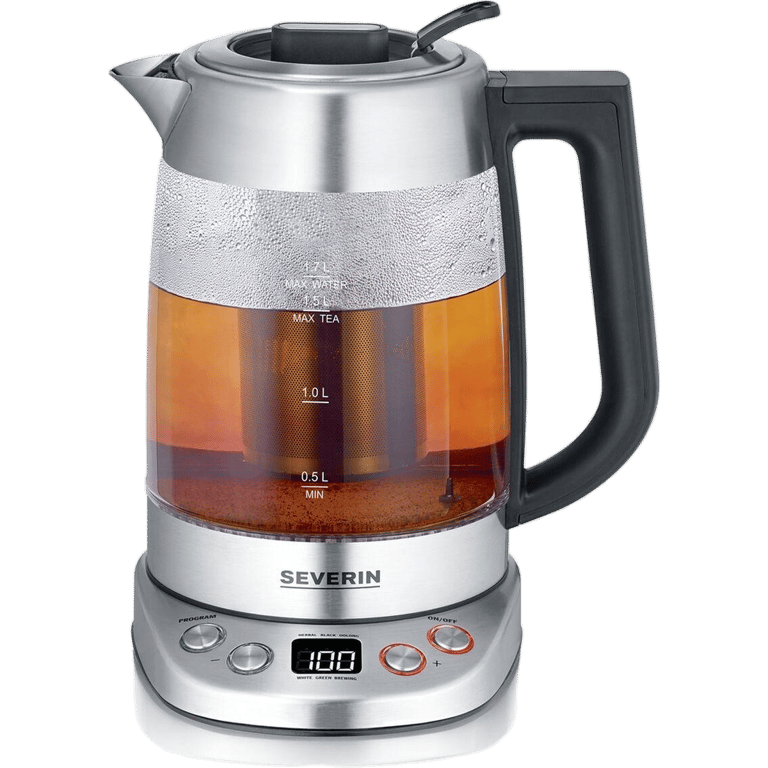 Bouilloire électrique Severin WK 3480 1,7L 3000W Argent/Transparent - Neuf