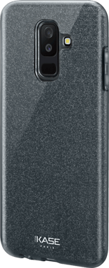 Carcasa delgada con purpurina para Samsung Galaxy A6+ 2018, negro