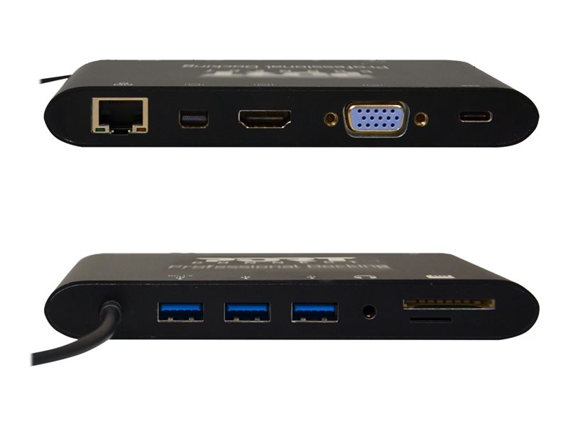 PORT Connect Station d'accueil double écrans 4K USB-C 100W pour 11 périphériques noire