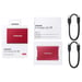 SSD EXT SAMSUNG T7 1TO rojo metálico USB 3.2 Gen 2 MU-PC1T0R/WW