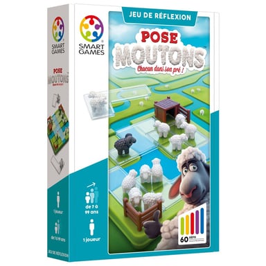 Casse-tête SmartGames Pose Moutons 60 défis Solo Multicolore