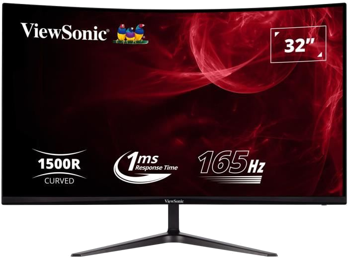 Ecran PC Gamer Incurvé - VIEWSONIC VX3218 - PC - MHD - 32 FHD - Dalle VA - 1 ms - 165Hz - DisplayPor