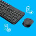 LOGITECH MK235 Conjunto de teclado y ratón - Inalámbrico - AZERTY - Receptor USB