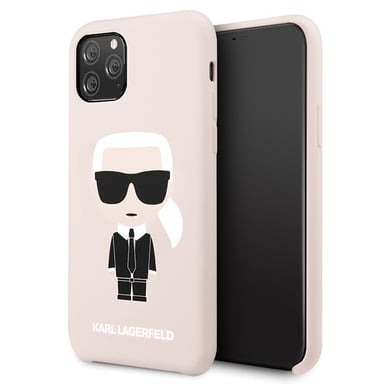 Funda Karl Lagerfeld para iPhone 11 Pro rosa claro Silicona Iconic