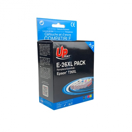 Pack UPrint compatible EPSON T26XL 4 cartouches Neuf