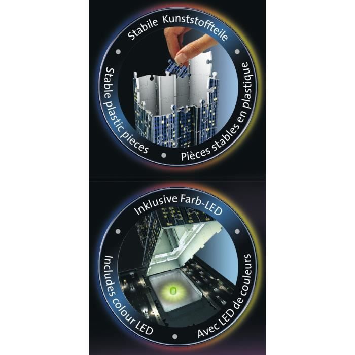 Puzzle 3D Night Edition : Empire State Building Ravensburger France - vue 3