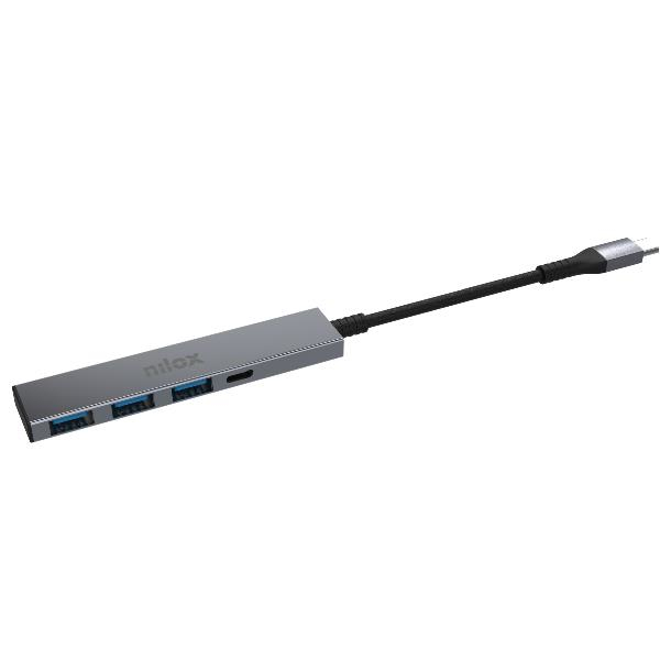 Nilox NXHUBUSBC02 hub & concentrateur USB 3.2 Gen 1 3.1 Gen 1 Type A + Type C 625 Mbit/ Neuf - vue 2