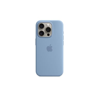 Funda de silicona con MagSafe para iPhone 15 Pro Azul invierno