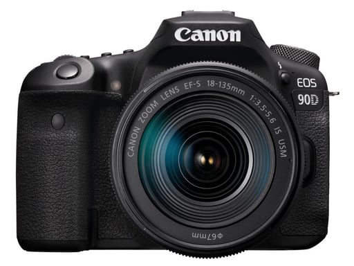Canon EOS 90D + EF-S 18-135mm f/3.5-5.6 IS USM Kit d'appareil-photo SLR 32,5 MP CMOS 6960 x 4640 pixels Noir