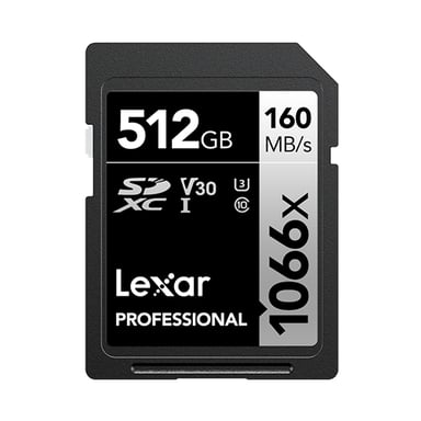 Lexar Professional 1066x 512GB SDXC UHS-I Classe 10
