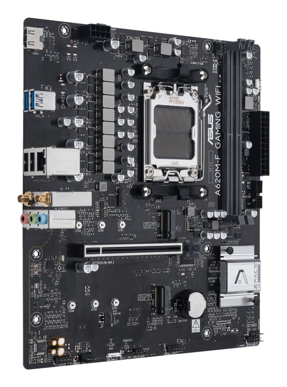 ASUS A620M F GAMING Scheda madre AMD mATX DDR5 WiFi 2x .2 PCIe 4.0 Nero - vue 4