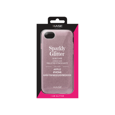 Funda Glitter Slim para Apple iPhone 6/6s/7/8/SE 2020/SE 2022, Oro rosa