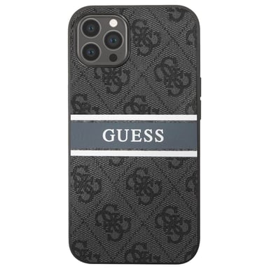 Guess Apple iPhone 13 Pro Funda PU 4G Stripe Gris