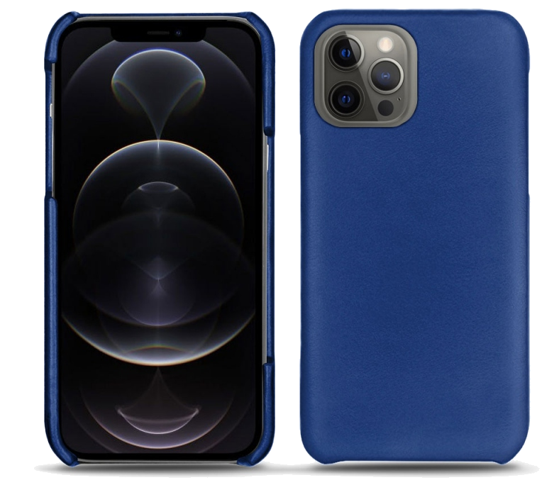 Coque cuir Apple iPhone 12 Pro Max - Coque arrièreBleu