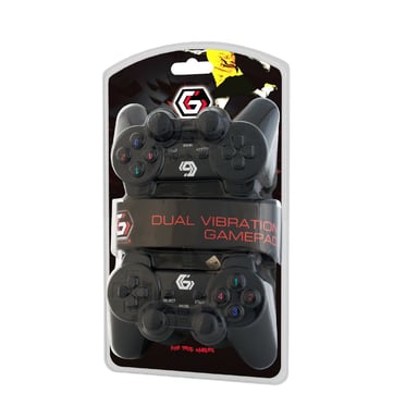 Gembird JPD-UDV2-01 accessoire de jeux vidéo Noir USB 2.0 Manette de jeu Analogique/Numérique PC