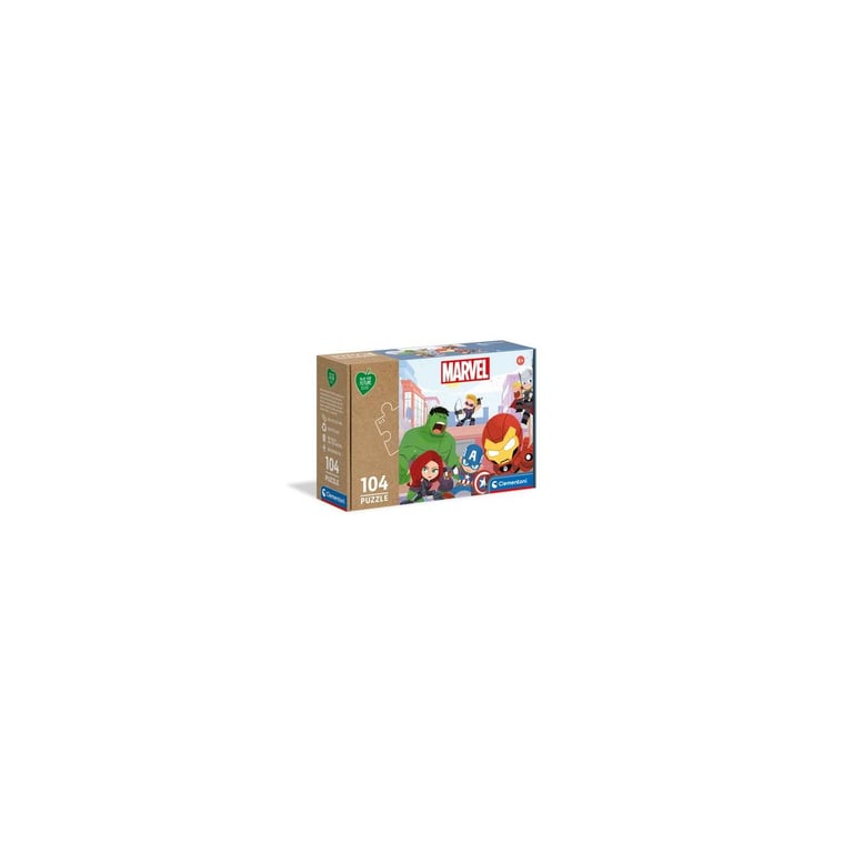 Clementoni 27554 Supercolor Marvel Avengers 104 Pièces Puzzle des héros de la Licence Jeu de Création et Logique pour Enfants à partir de et Plus