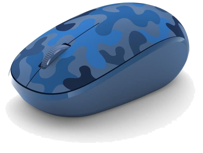 MICROSOFT Souris Bluetooth - Souris optique - 3 boutons - Sans fil - Bluetooth 5.0 - Camouflage Bleu