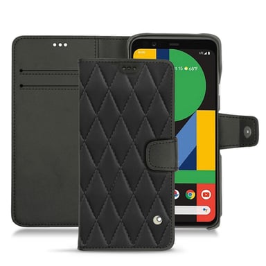 Housse cuir Google Pixel 4 XL -  - Noir - Cuir lisse couture