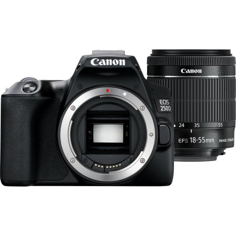 Canon EOS 250D + EF-S 18-55mm f/3.5-5.6 III Kit d'appareil-photo SLR 24,1  MP CMOS 6000 x 4000 pixels Noir - Canon