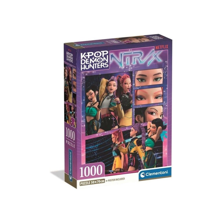Clementoni K Pop Demon Hunters Puzzle 1000 Pièces Puzzle Adulte Dès Trio Huntrix Rumi Mira et Zoey Netflix - vue 2