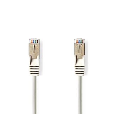 Cable de red Nedis RJ-45 (M) para RJ-45 (M) 15 m SF-UTP CAT 5e moldeado, redondo gris