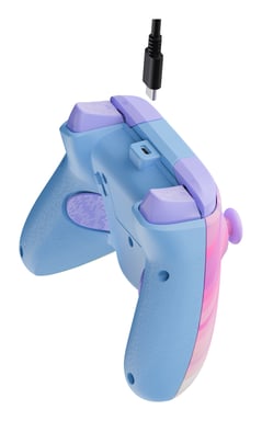 Turtle Beach Rematch Advanced Cotton Candy Manette de jeu filaire - Licence Xbox Series XS, Xbox One et PC avec Phosphorescent, Boutons Programmables, Gâchettes, commandes audio et câble de 2.5 m